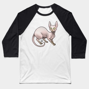 Cat - Sphinx Cat - Pink Baseball T-Shirt